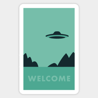 Welcome UFO Sticker